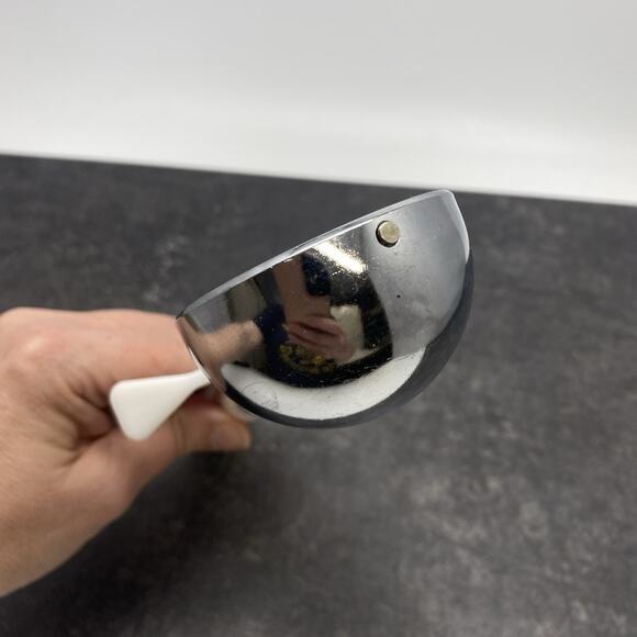 Vintage Bonny Mechanical Ice Cream Scoop White Plastic Handle - Picture 7 of 8